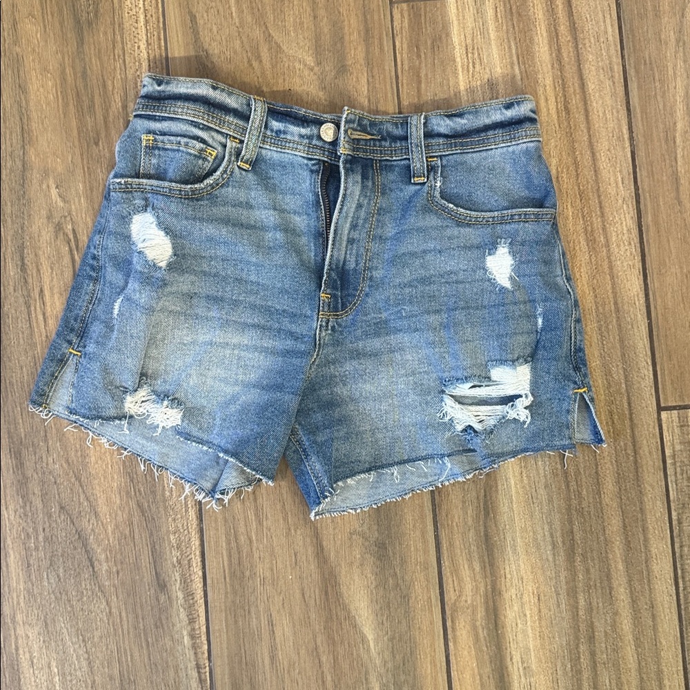 Hollister Blue High-Rise Vintage Shorts